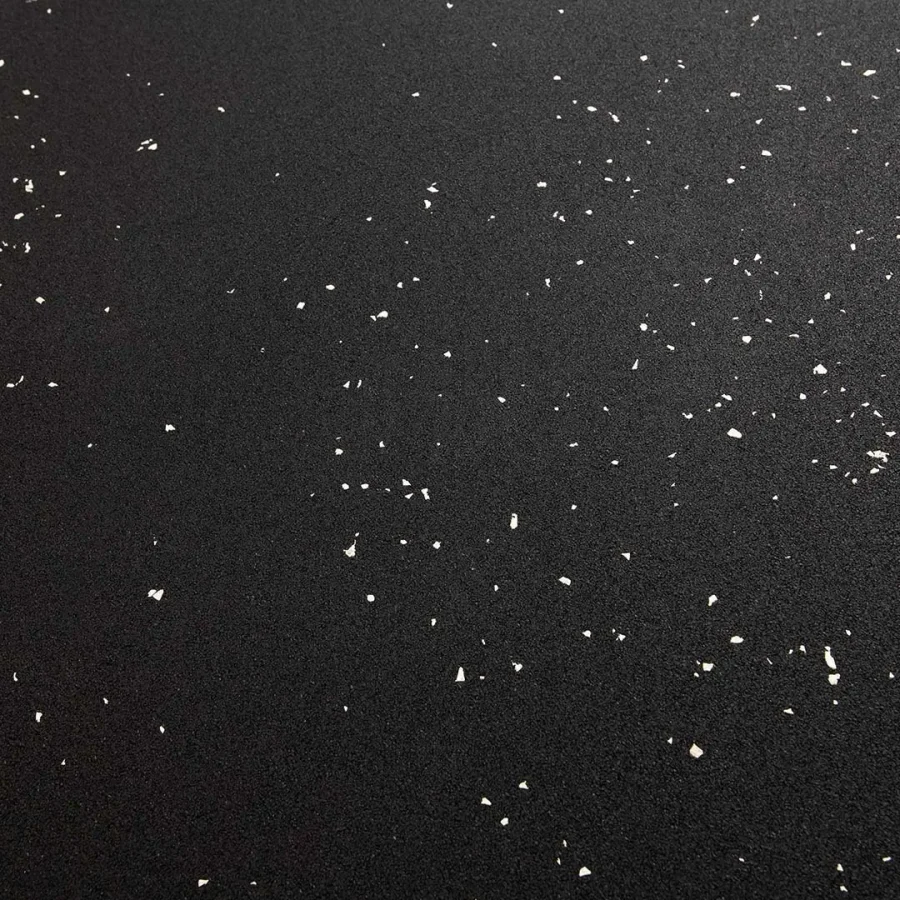 Rubber Gym Flooring White Speckles